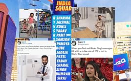 "Rinku with his 3D glasses at home watching Hardik 7 (8) & Jadeja 21 (15) in death overs"- Top 10 funny memes as BCCI name India squad for 2024 T20 WC