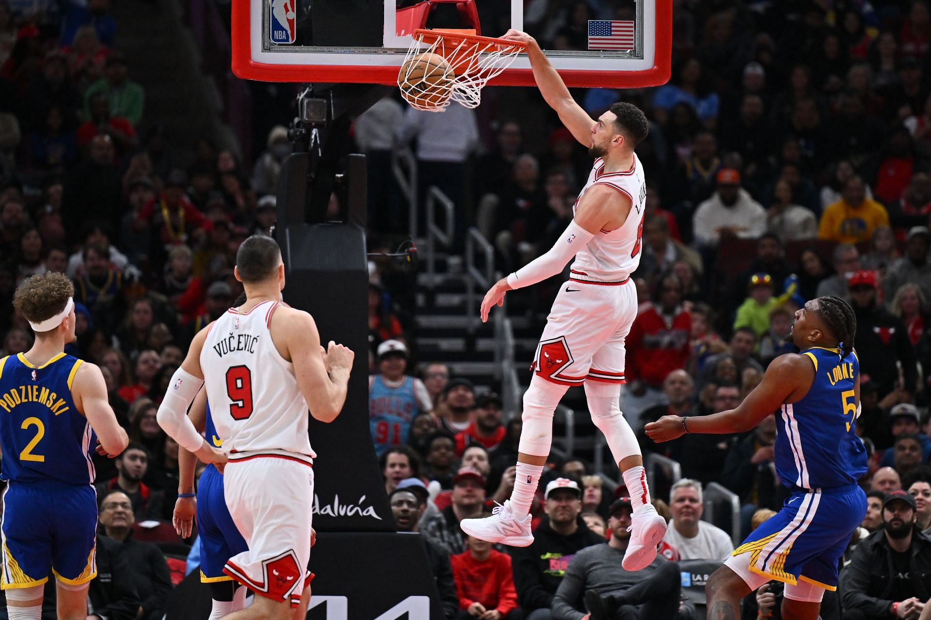 Former UCLA Bruin Zach LaVine has a 41-inch vertical leap. He currently plays for the Chicago Bulls.