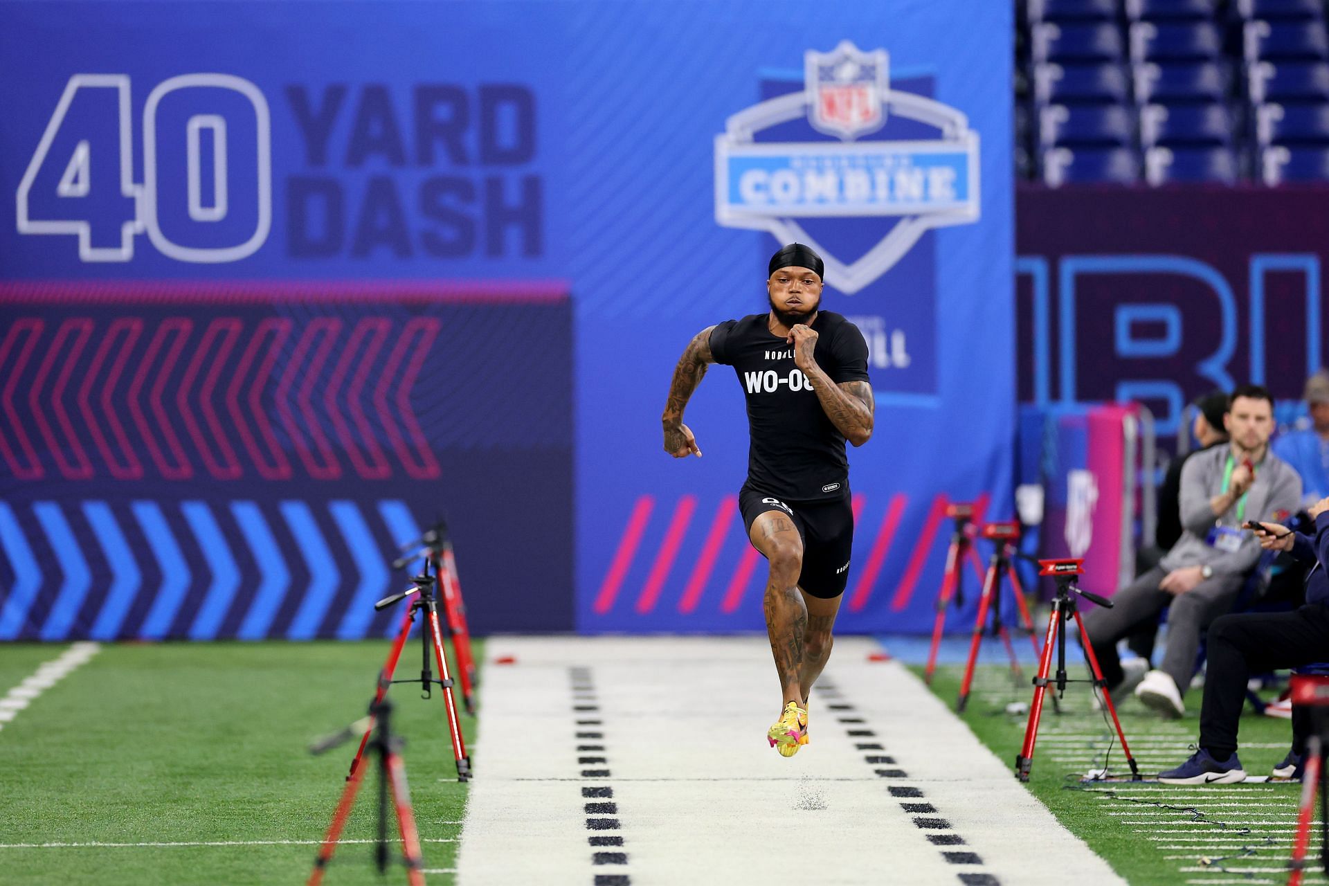 Troy Franklin during the 2024 NFL Combine