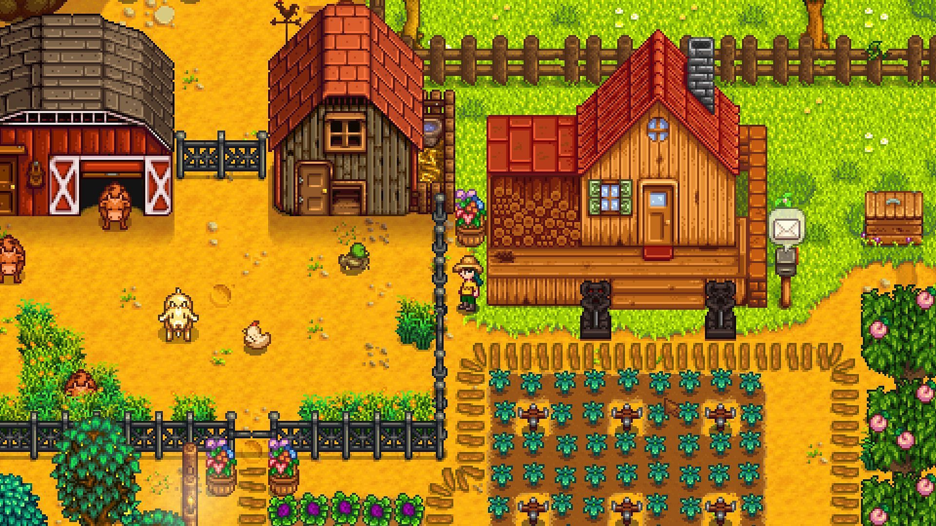 Everything you need to know about Stardew Valley Barn. (Image via ConcernedApe)