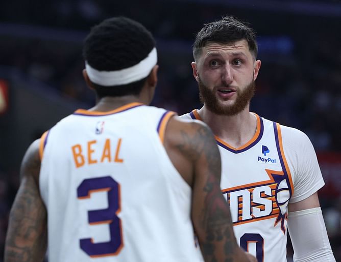 Jusuf Nurkic issues surprised reaction to Thaddeus Young boldly claiming he won't be in certain lineups during playoffs