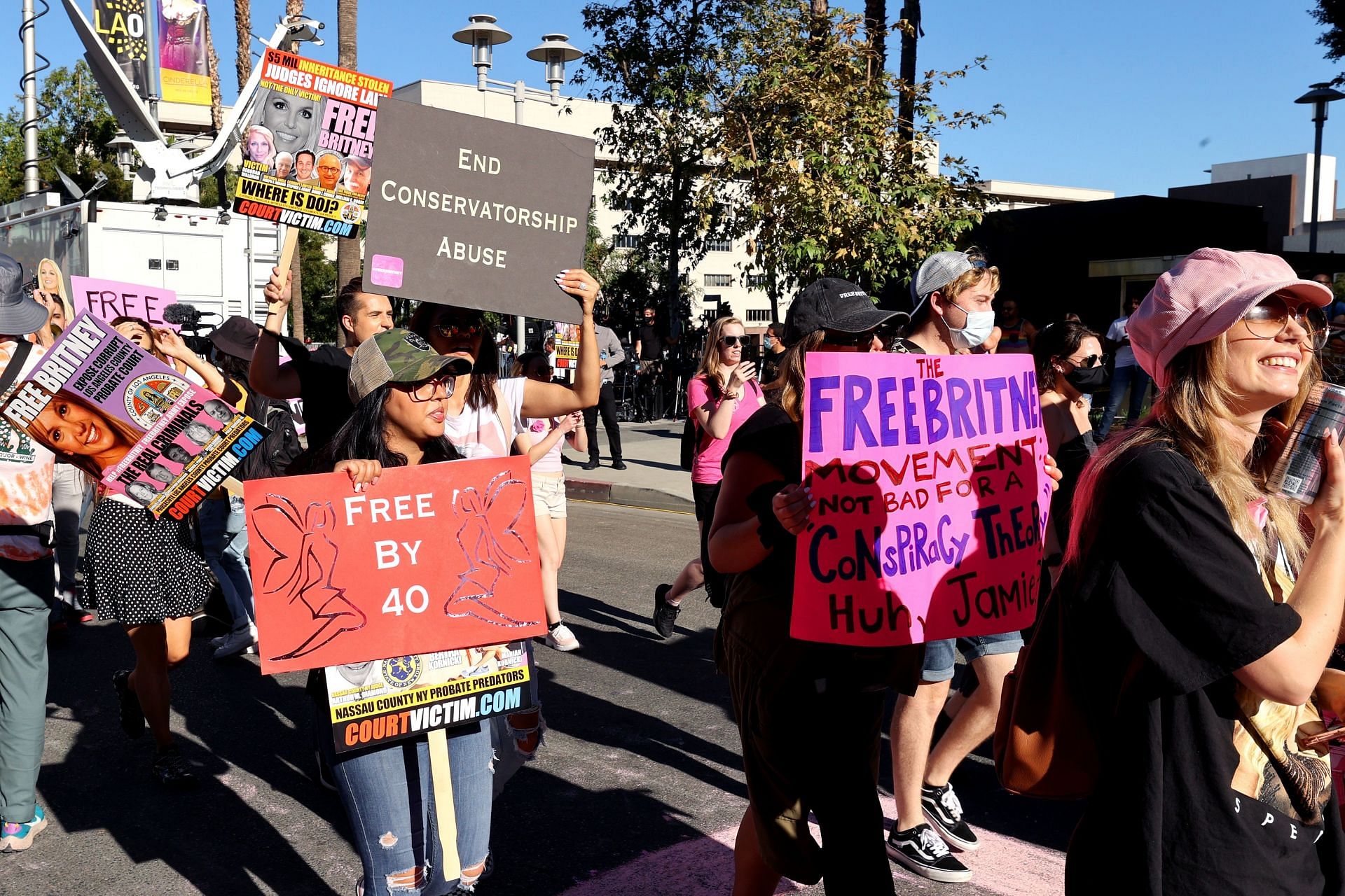 #FreeBritney Termination Rally (Image via Getty Images)