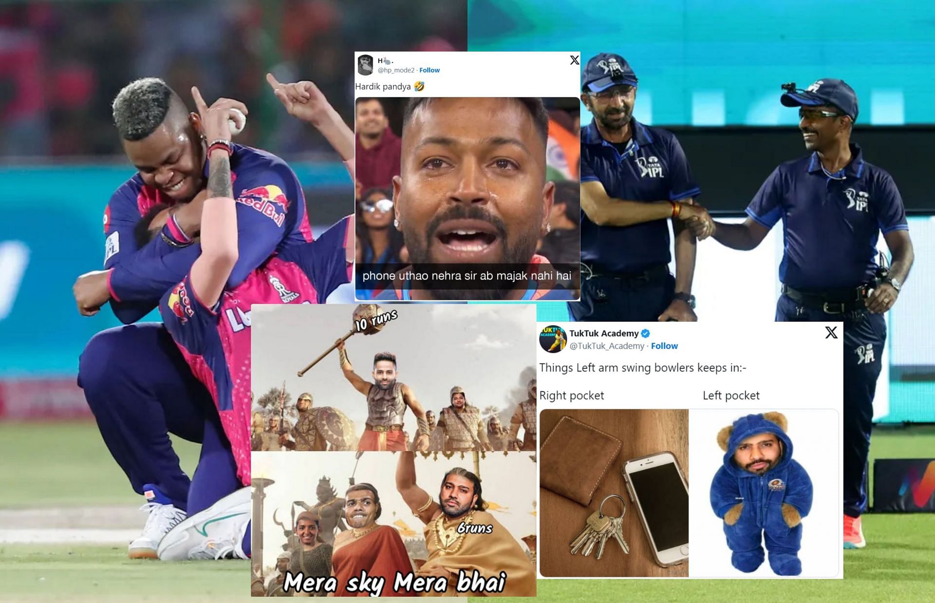 Fans react after the first innings of the MI vs RR  IPL 2024 match.