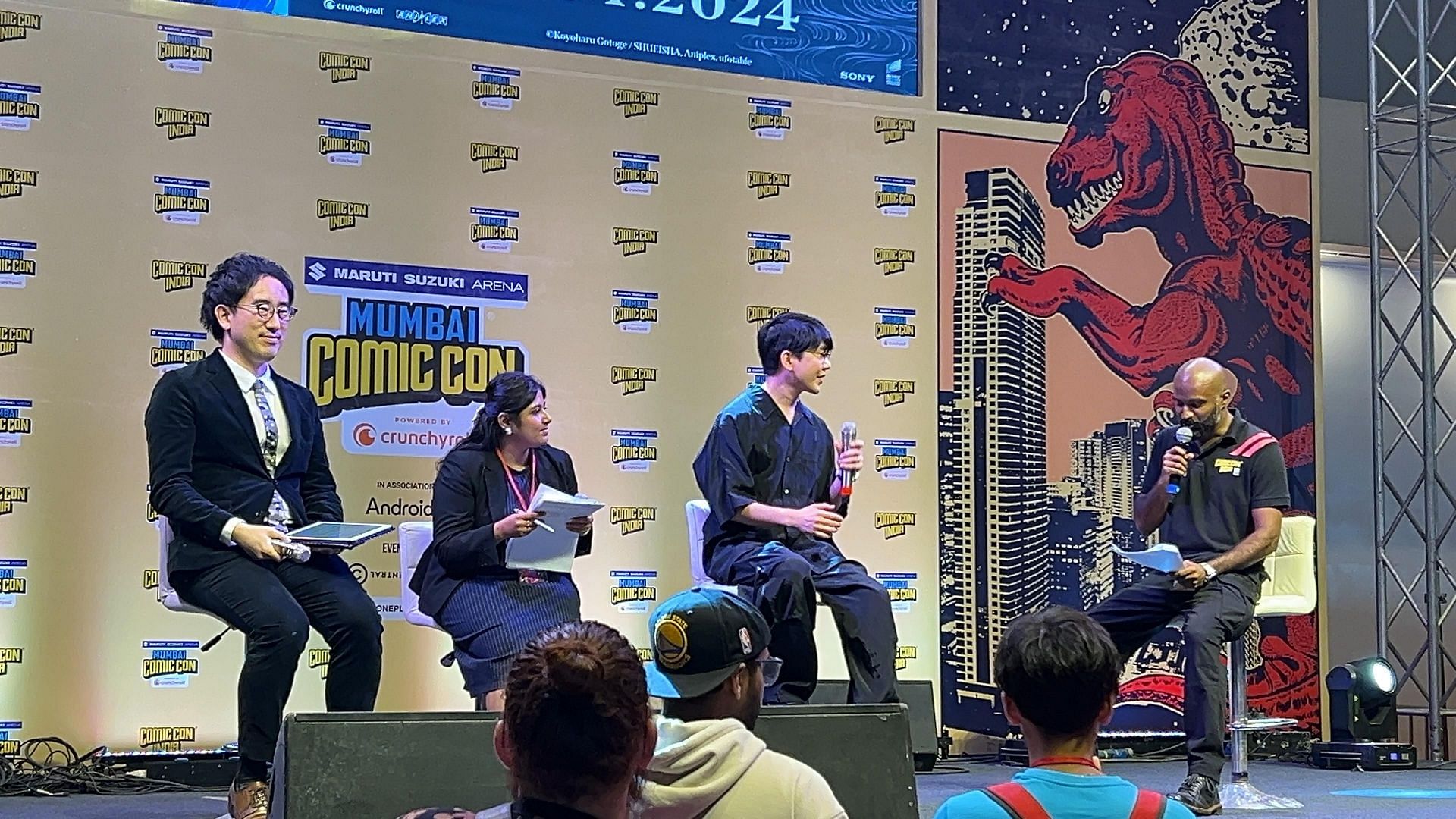 Yuma Takahashi and Natsuki Hanae at Mumbai Comic Con (Image via Sportskeeda)