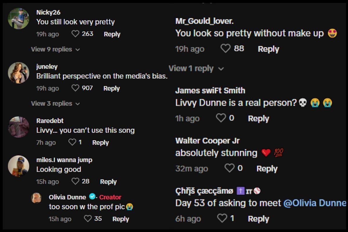 Fans react to Olivia Dunne&#039;s TikTok