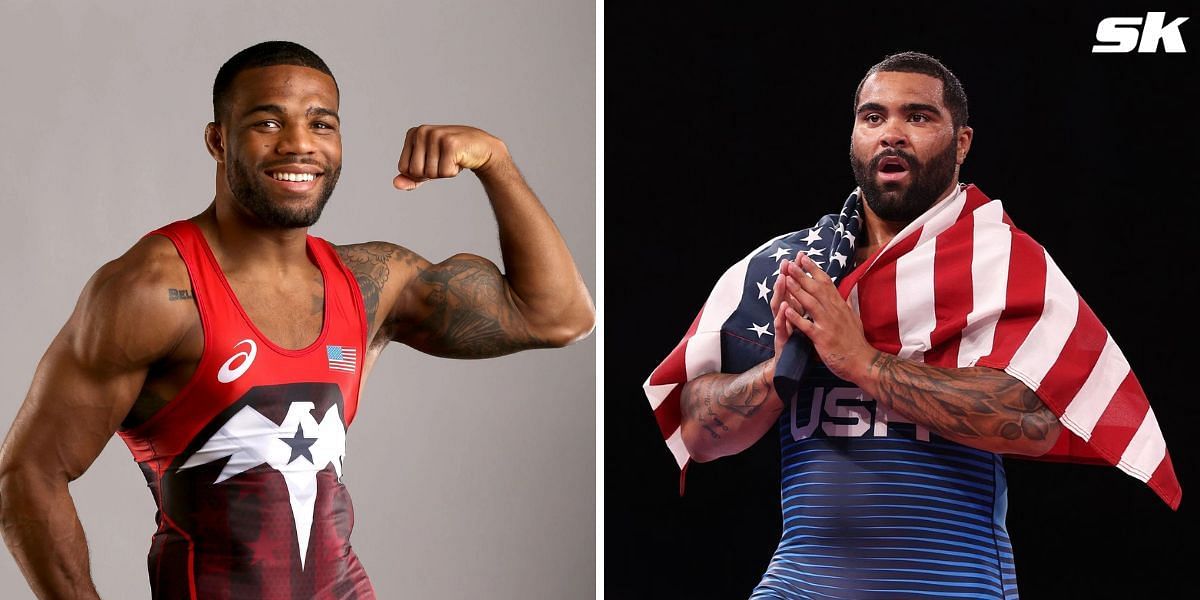 Gable Steveson hails Jordan Burroughs in WrestleMania meetup