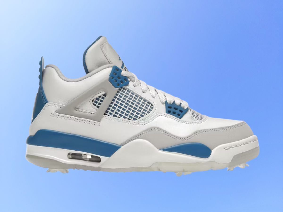 Air Jordan 4 &quot;Military Blue&quot; Golf (2021) (Image via Stockx)