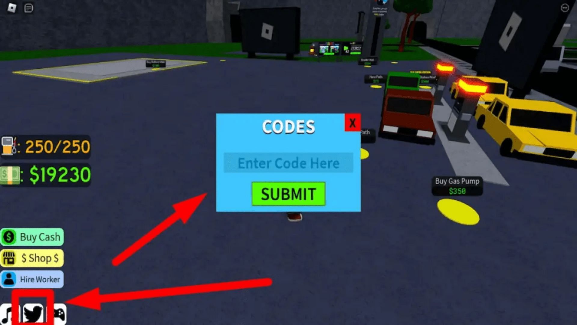 Redeem codes in Gas Station Tycoon with ease (Roblox || Sportskeeda)