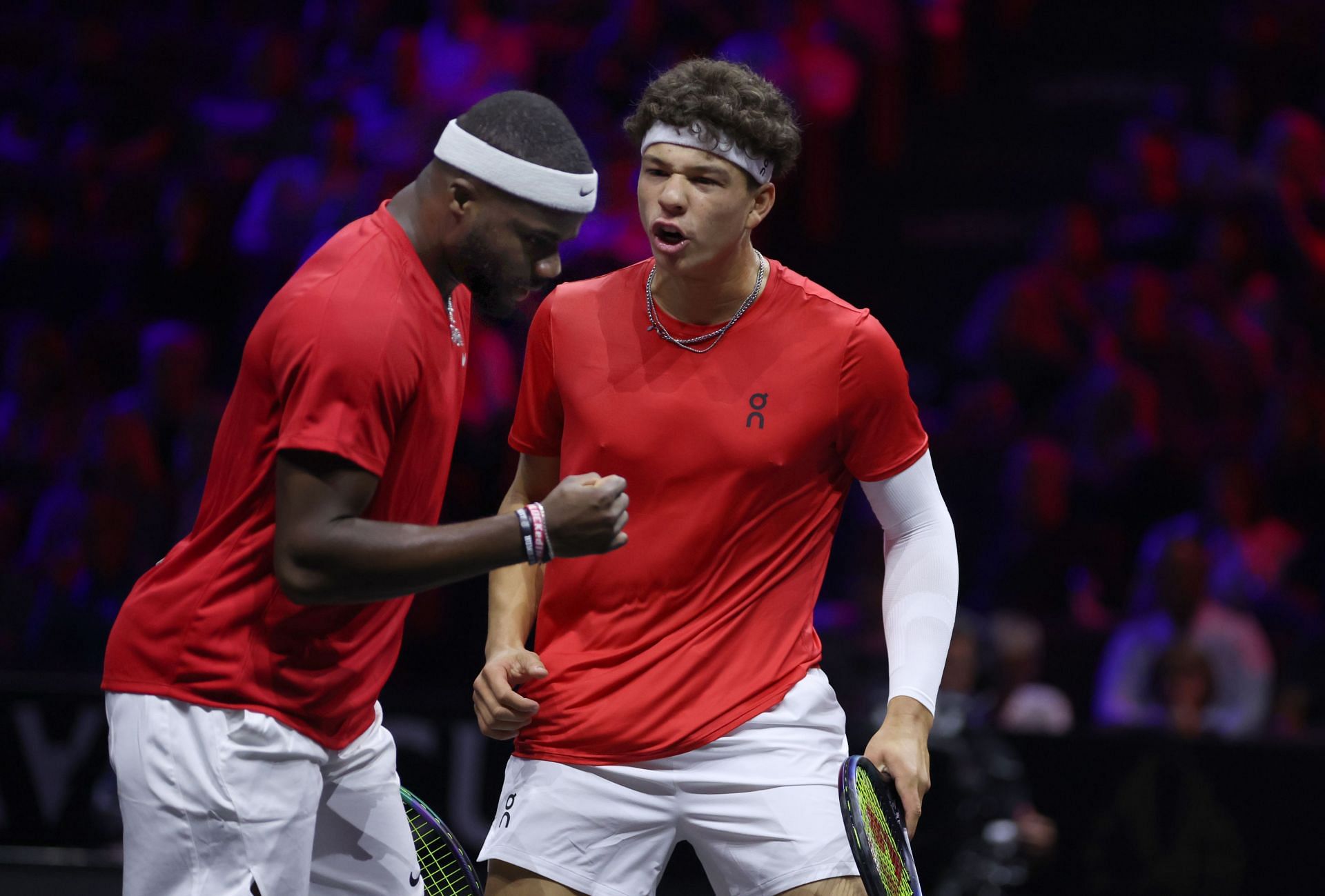 Ben Shelton and Frances Tiafore at the 2023 Laver Cup