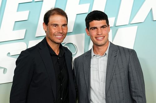 Rafael Nadal and Carlos Alcaraz