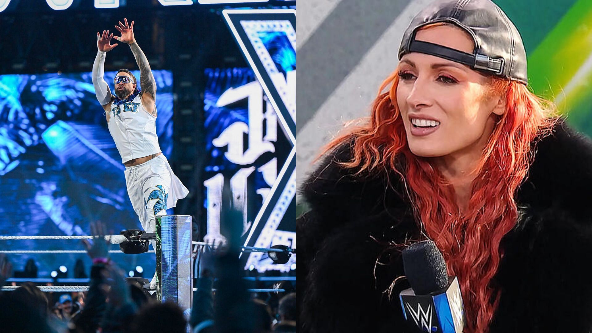 Jey Uso and Becky Lynch shared a moment at a recent WWE Live Event