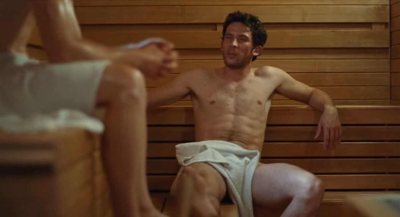 Tashi and Patrick spotted in the sauna (Image by Warner Bros)