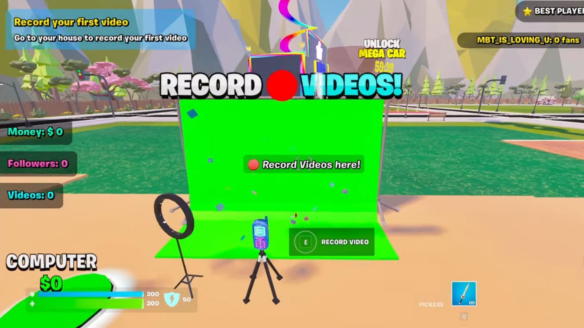 You can record and share your videos on the map (Image via Epic Games)