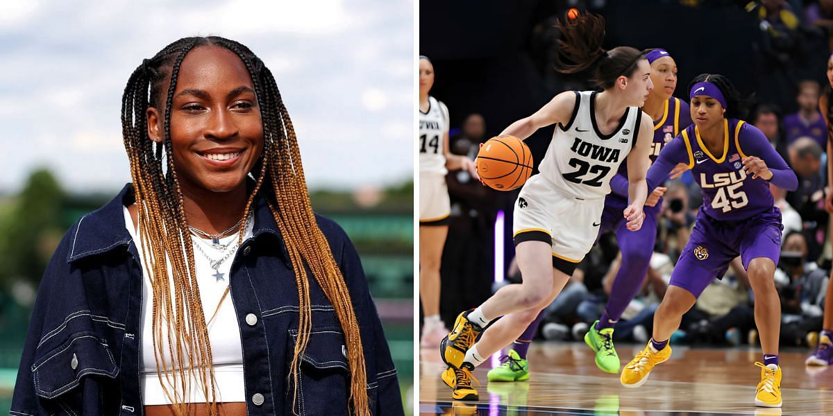 Coco Gauff expresses excitement for the women&rsquo;s basketball march madness game between Iowa vs. LSU &amp; USC vs. UConn