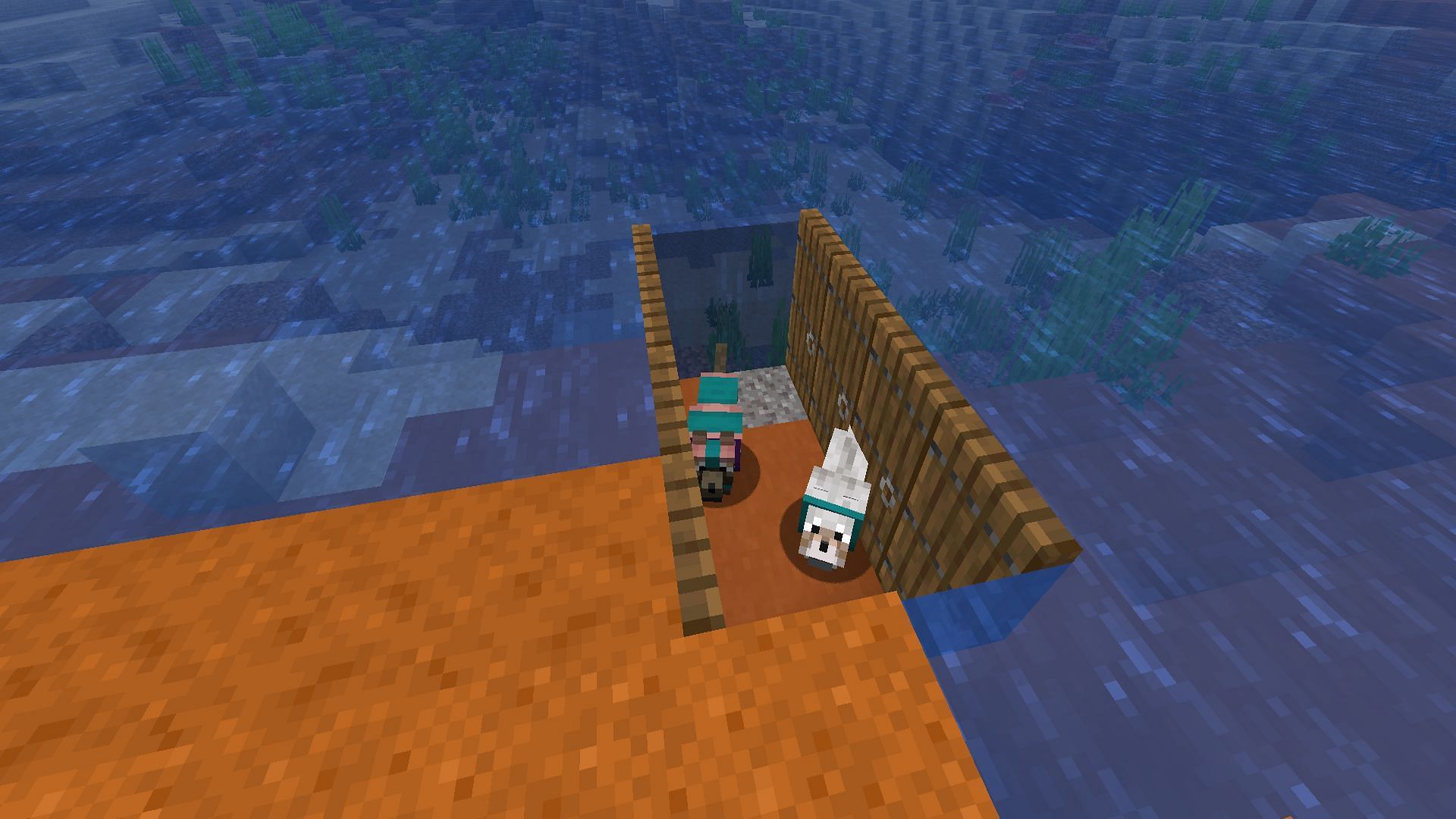 Java players can essentially breathe underwater for free, whereas Bedrock players can&#039;t (Image via Mojang)