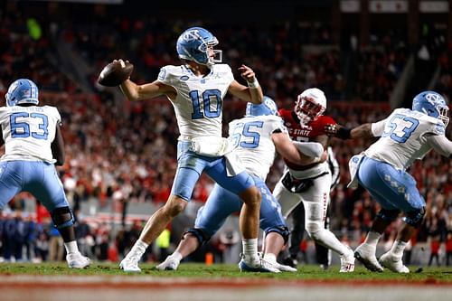 Drake Maye at North Carolina v NC State