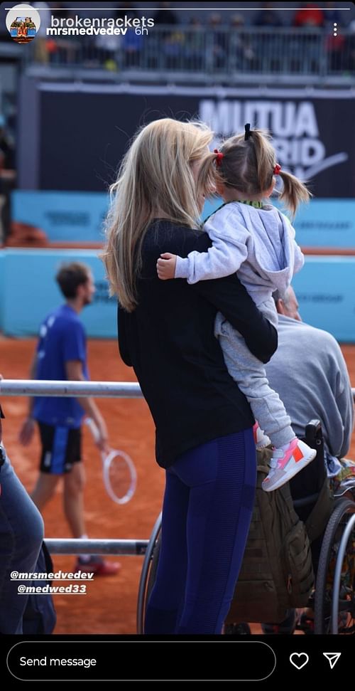 Daniil Medvedev's wife Daria shares a wholesome moment on her Instagram account