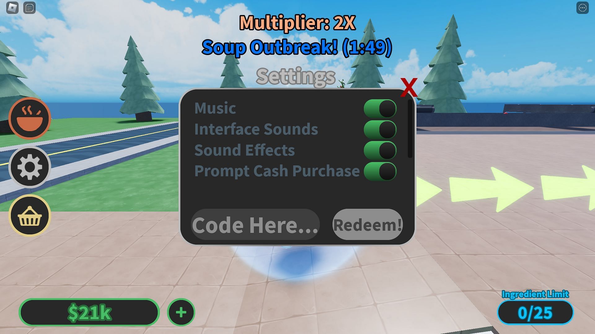 Active codes for Soup Factory Tycoon (Image via Roblox)