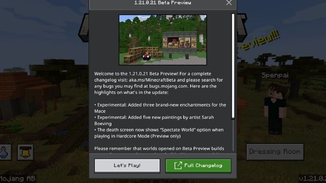 How to download Minecraft Preview 1.21.0.21