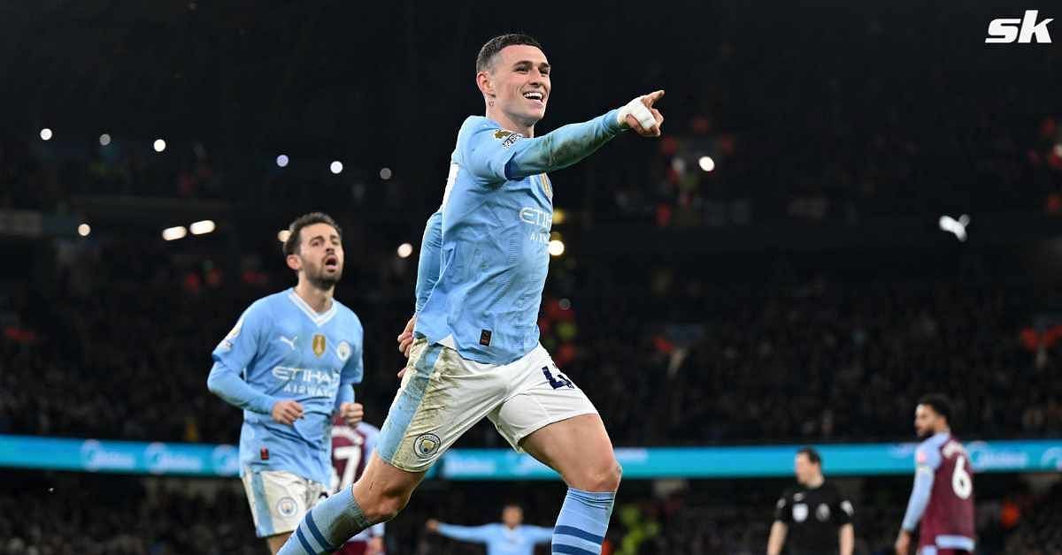 Phil Foden scored a hat-trick for Manchester City against Aston Villa (4-1)