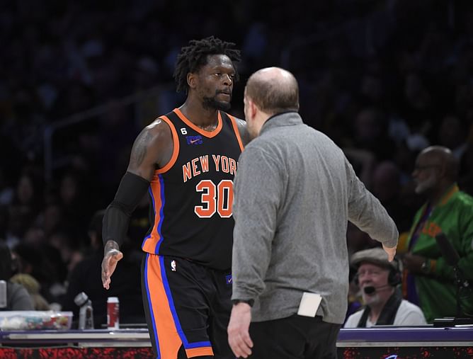 "We're done with Julius": Tom Thibodeau gets flustered by questions around Julius Randle re-injuring shoulder