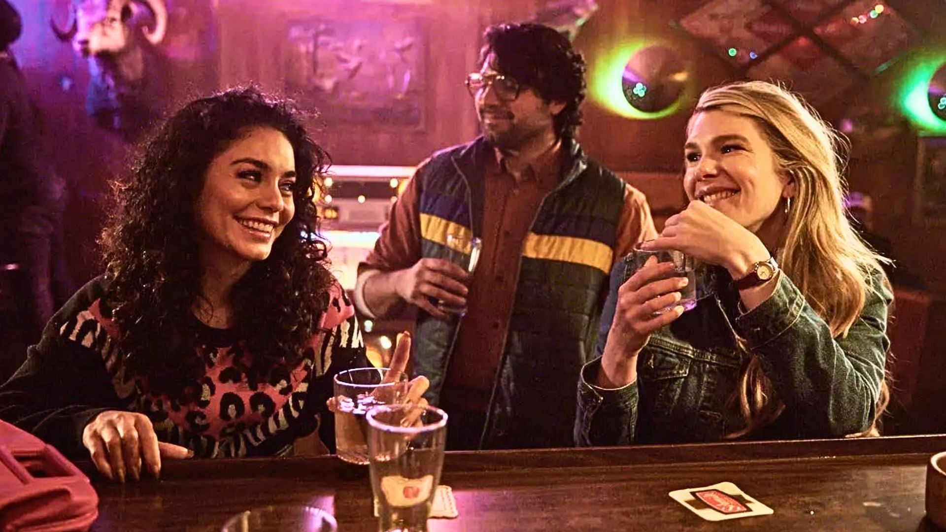 Vanessa Hudgens (left) and Lily Rabe (right) in a still from Downtown Owl (Image via Sony Pictures)