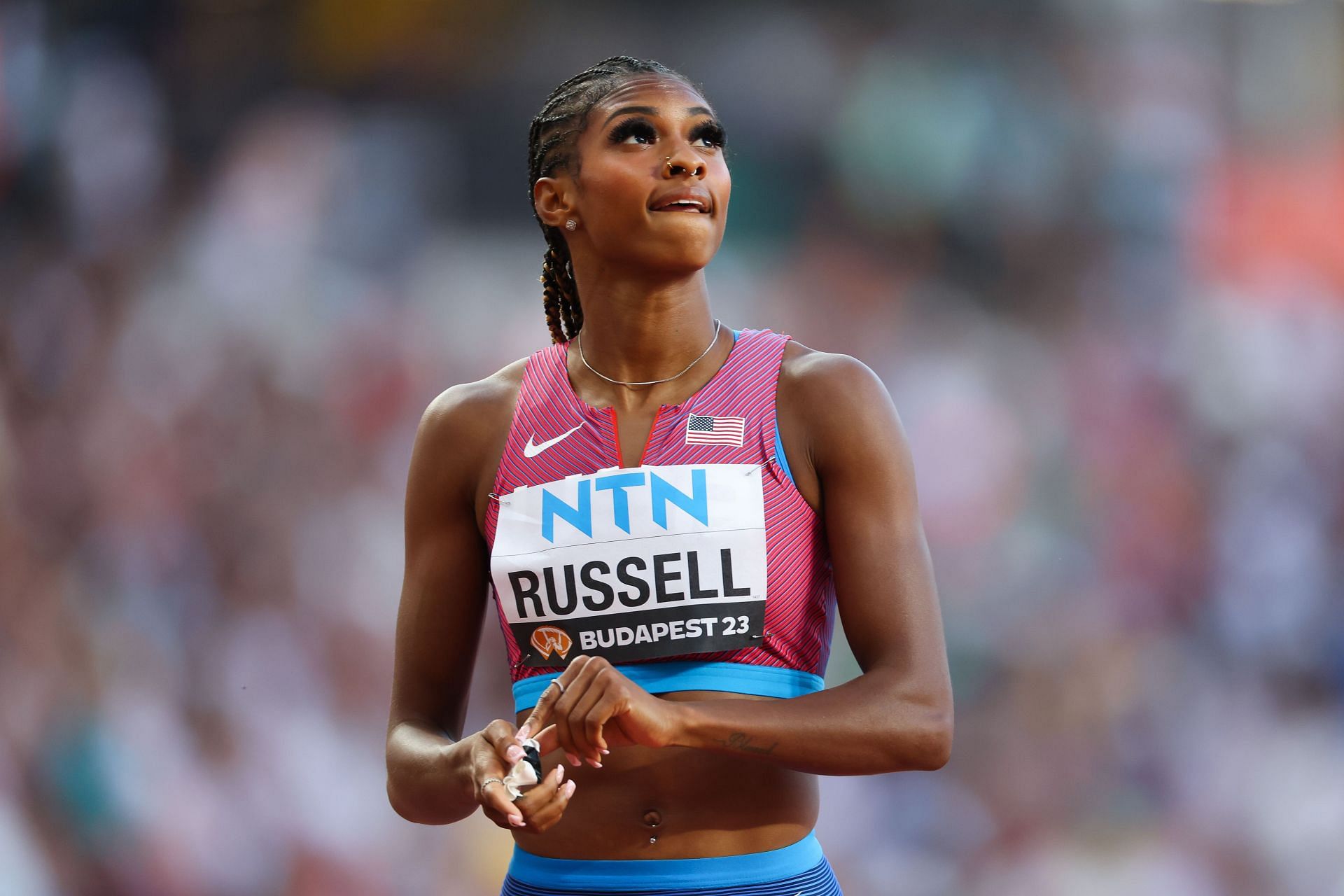 NCAA 100m hurdles record holder Masai Russell signs sponsorship deal