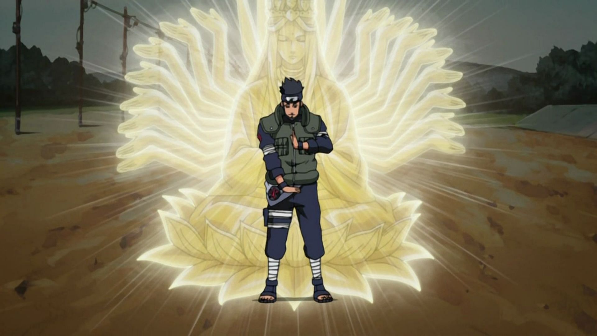 Asuma seen mid-fight in the anime series (Image via Pierrot)