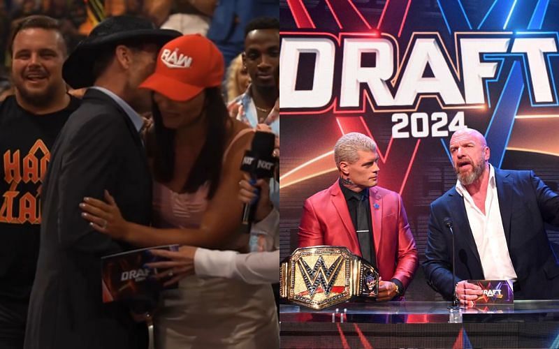 Shawn Michaels whispered something to Kiana James after she was drafted to WWE RAW tonight on SmackDown
