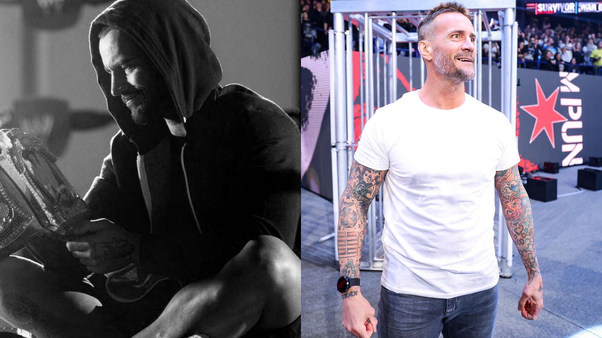 CM Punk in 2012 (left) and 2023 (right) [Image Credits: WWE]