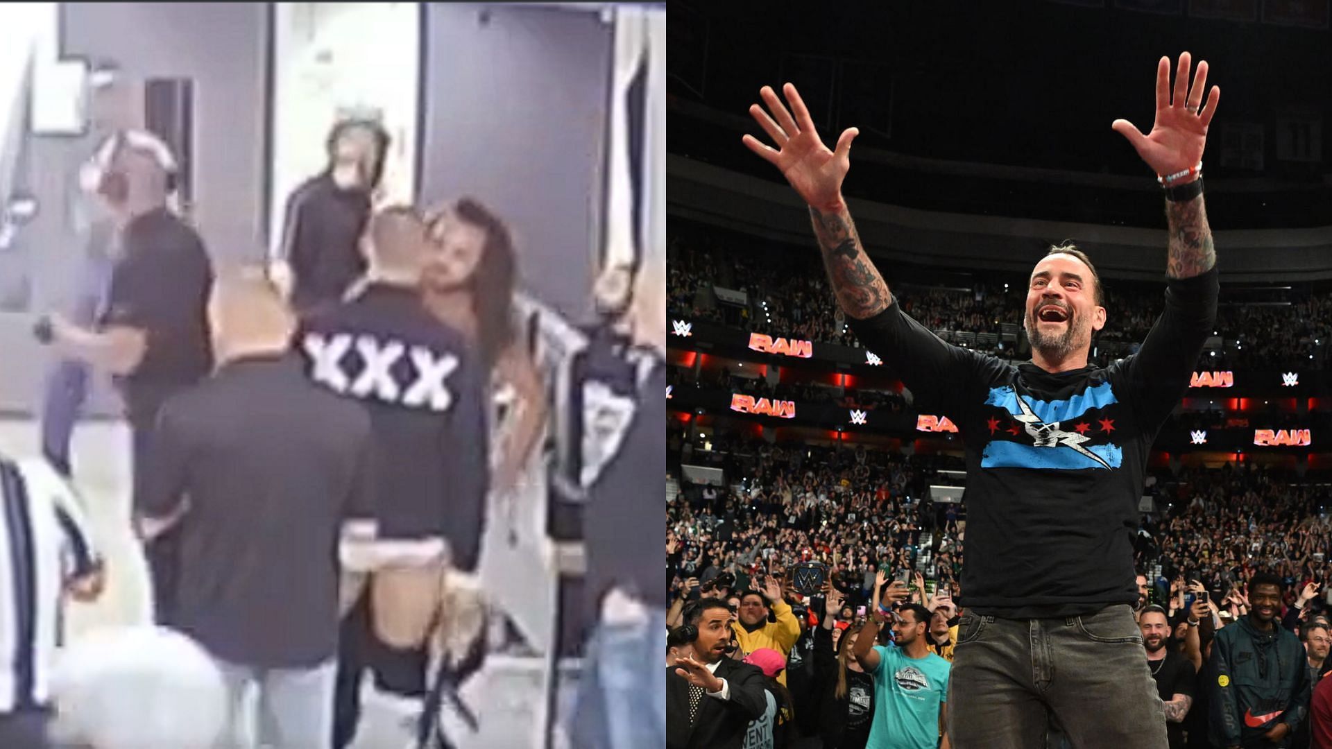 CM Punk and Jack Perry were involved in a scuffle at All In which resulted in their eventual release and suspension respectively [Photo courtesy of WWE