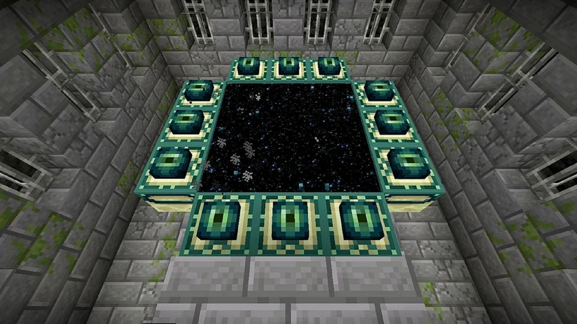 This Minecraft Bedrock seed offers another completed End portal (Image via u/YourLocalKnight/Reddit)