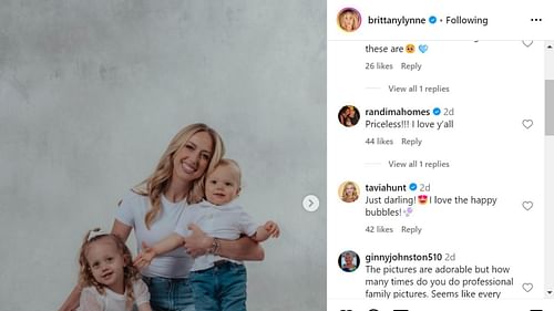 Tavia Hunt gushed over photos of Patrick and Brittany Mahomes' family.