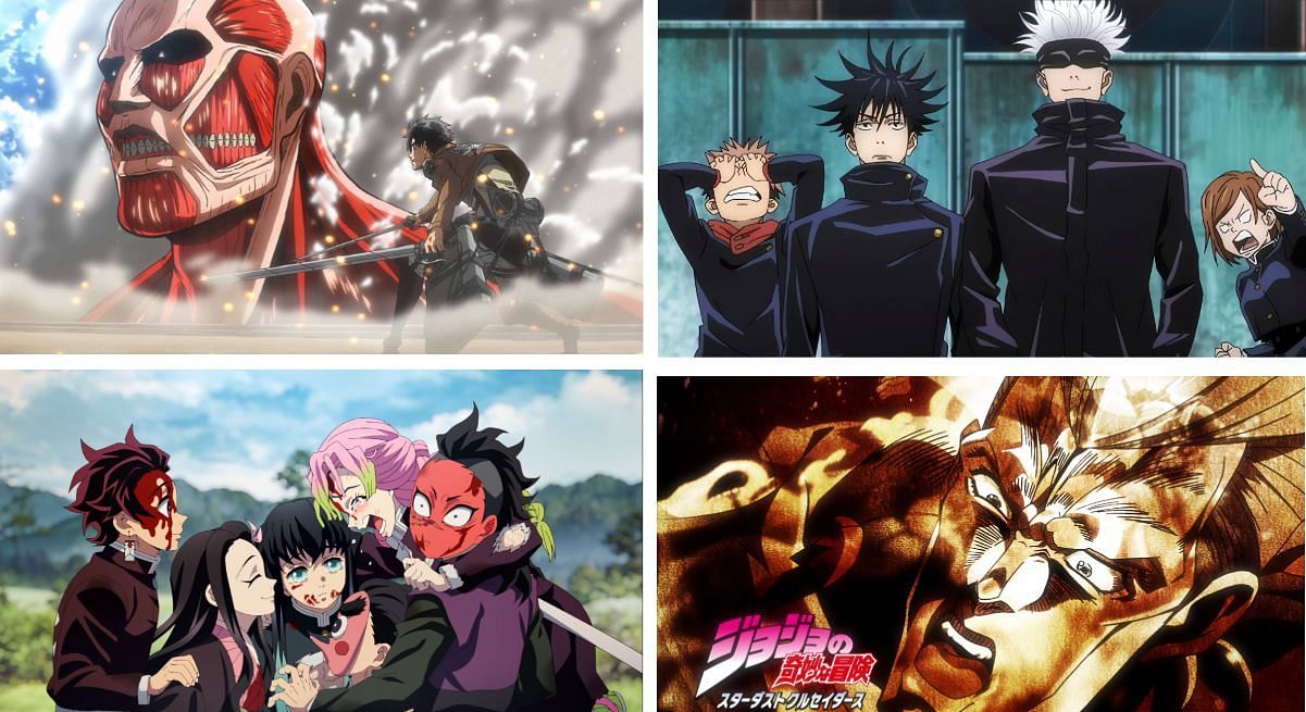 Anime most anime fans know have no filler (Image via Wit Studio, MAPPA, Ufotable, David Production)