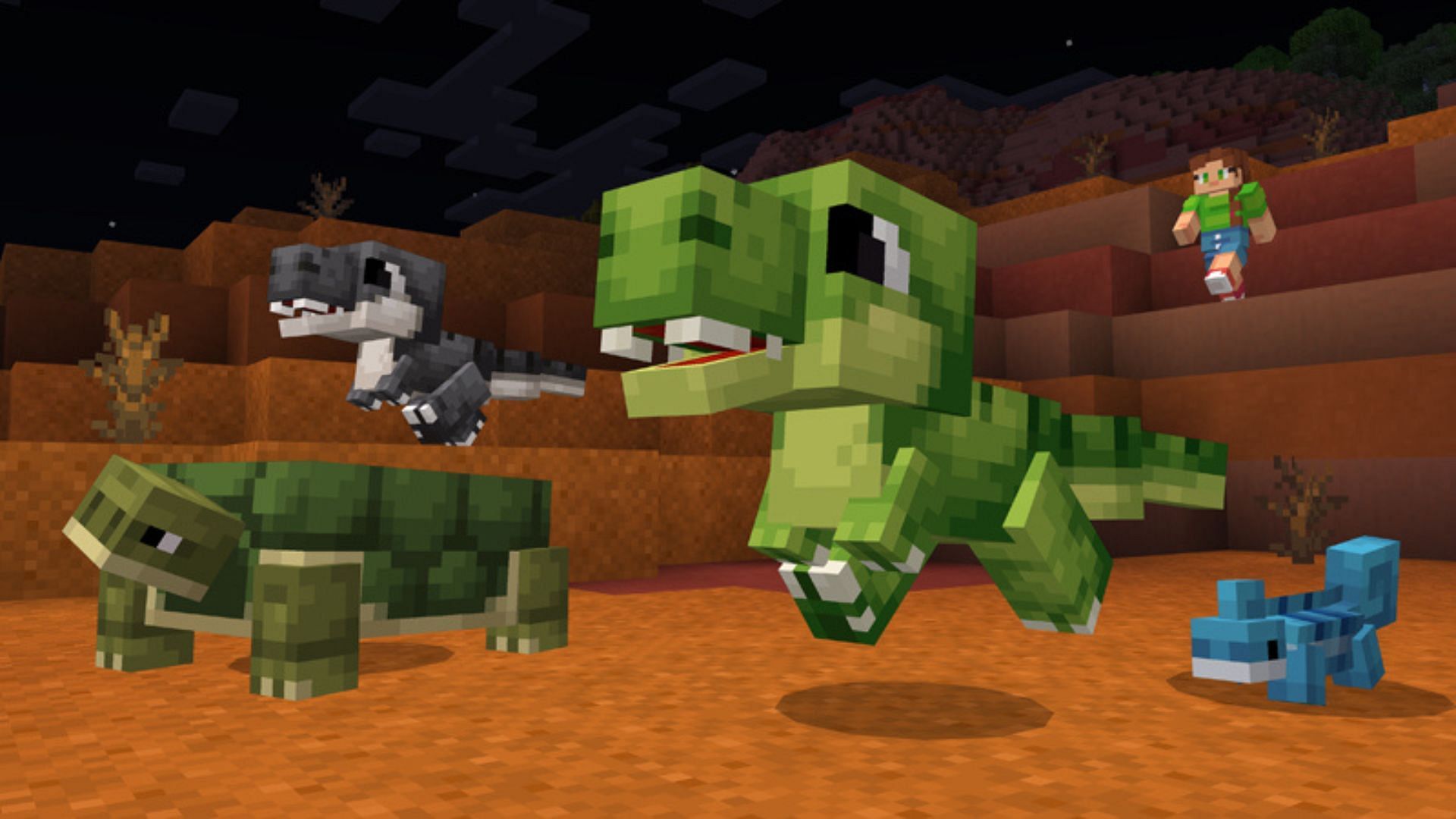 The T-Rex pet from the add-on (Image via Spark Universe)