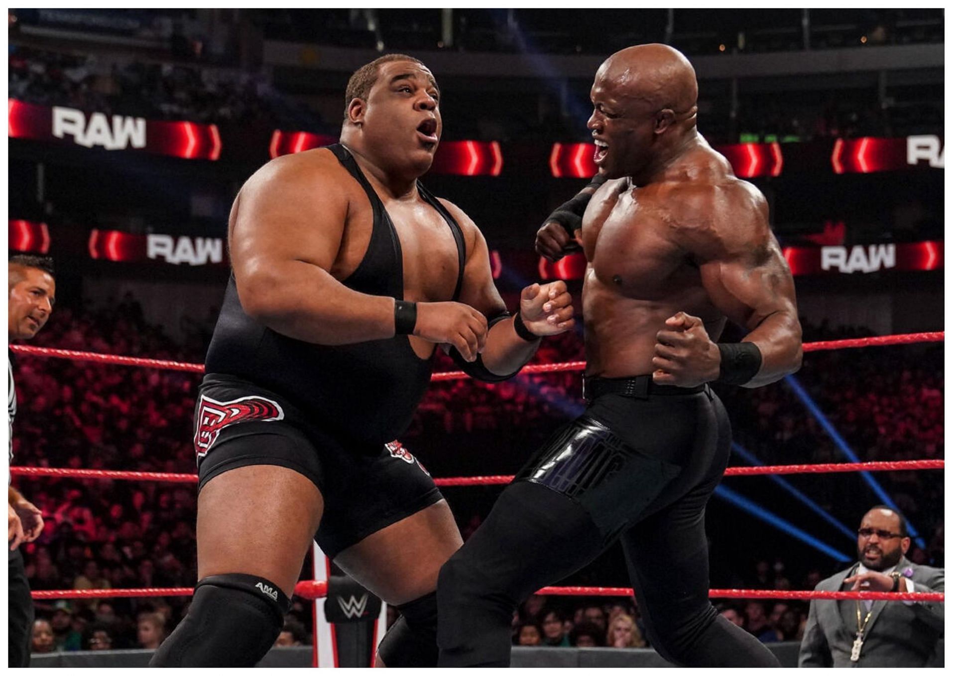 Keith Lee (left) spent three years with WWE (2018-2021) - Photo credit: WWE.com