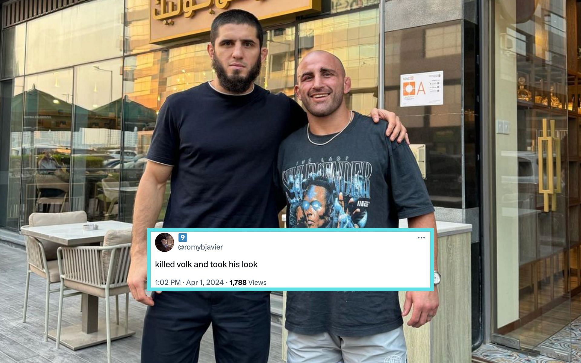 Fans claim Islam Makhachev (left) 