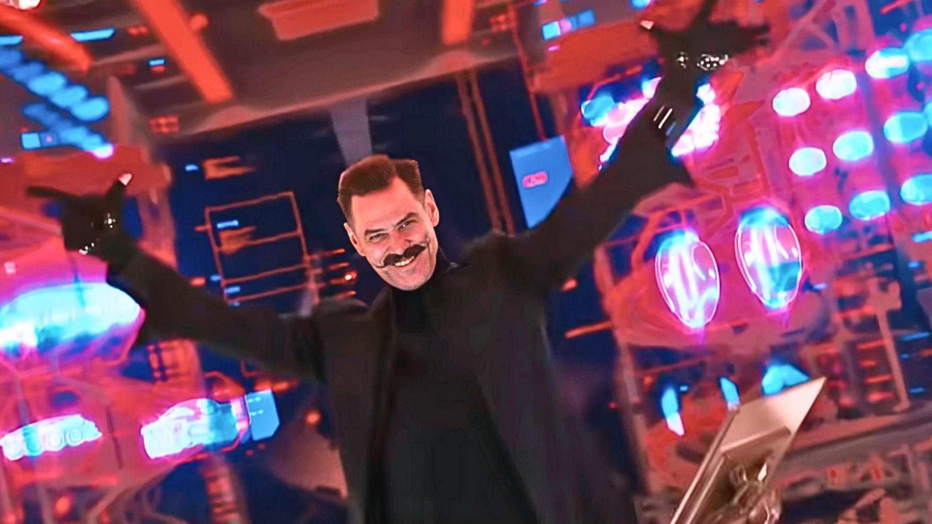 Jim Carrey is confirmed to return as Dr. Robotnik in Sonic the Hedgehog 3, despite previously hinting at retirement (Image via YouTube/Paramount Pictures, 1:27)