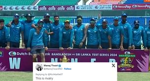 "This is rivalry" - Fans react as Sri Lanka celebrate in practice kits after 2-0 Test series win vs Bangladesh