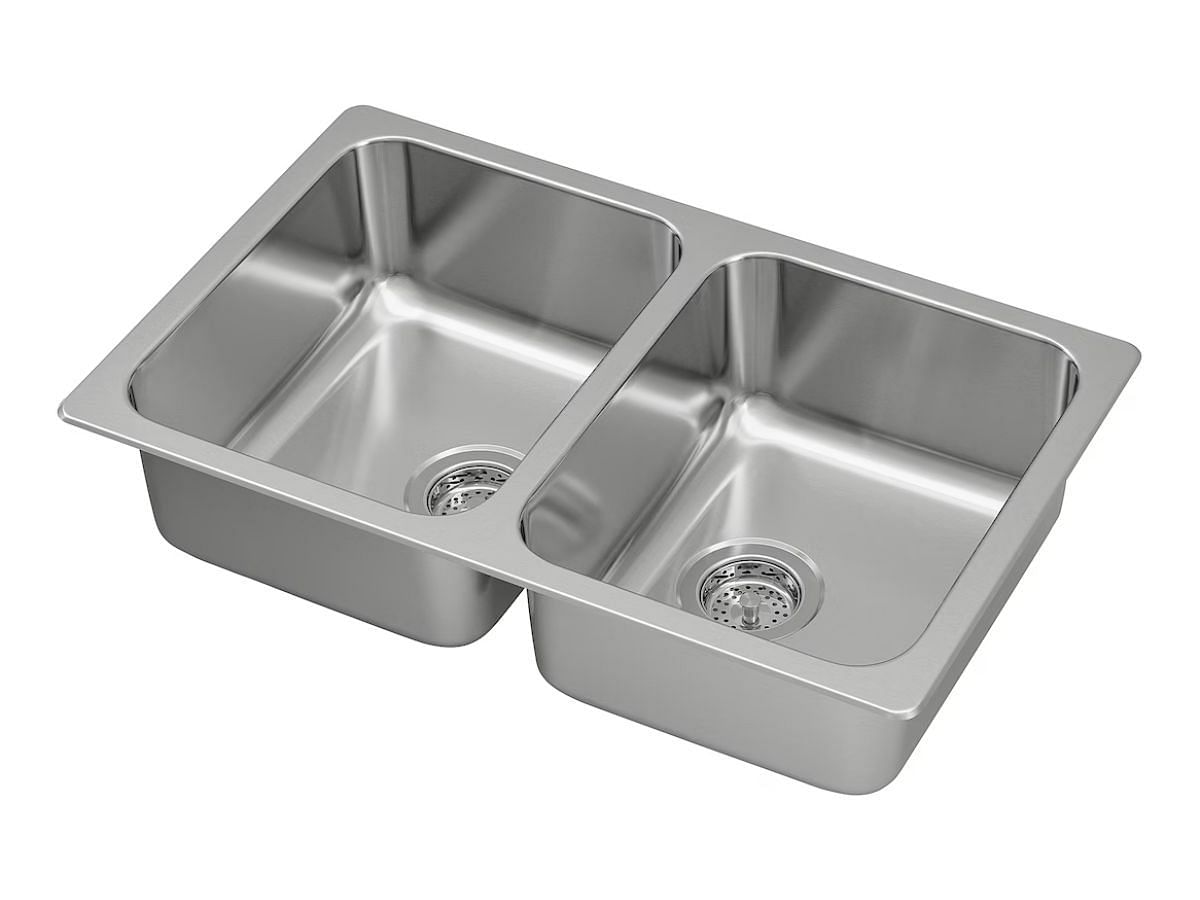 IKEA Hilljes&ouml;n Double Bowl Stainless Steel Sink (Image via Ikea)