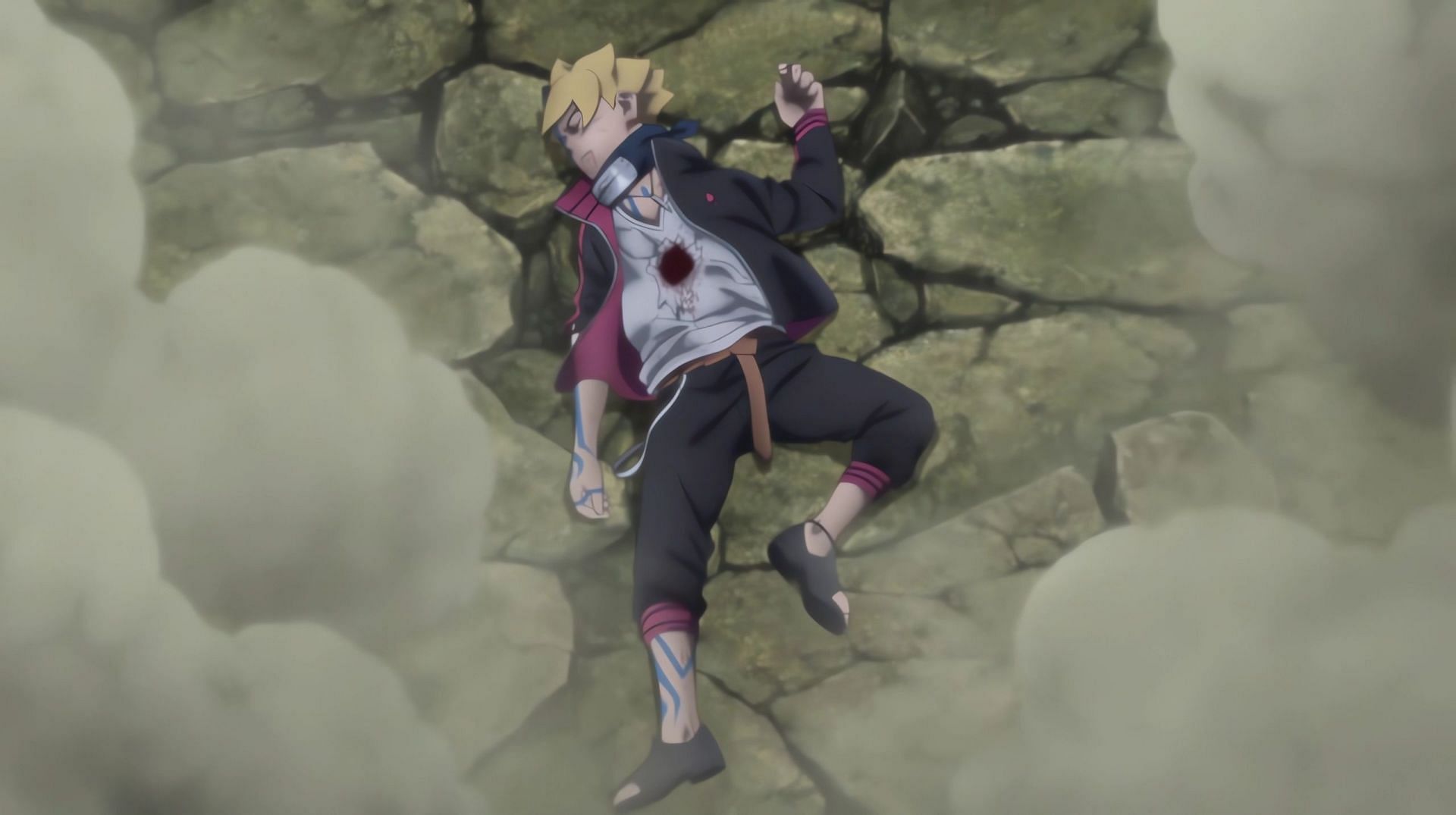 Boruto stabbed by Kawaki (Image via Studio Pierrot)