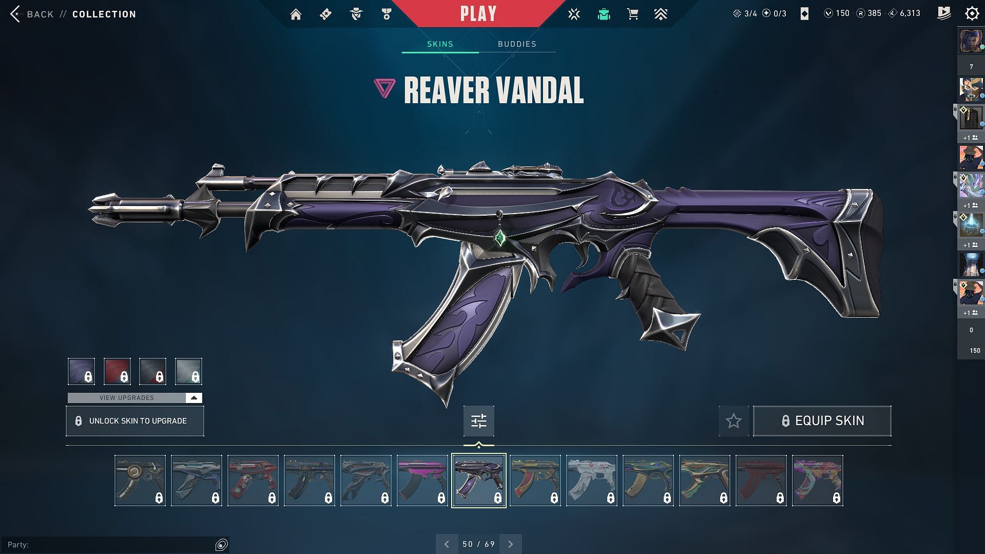 Reaver Vandal,  one of the premium Vandal skins available in-game (Image via Riot Games)