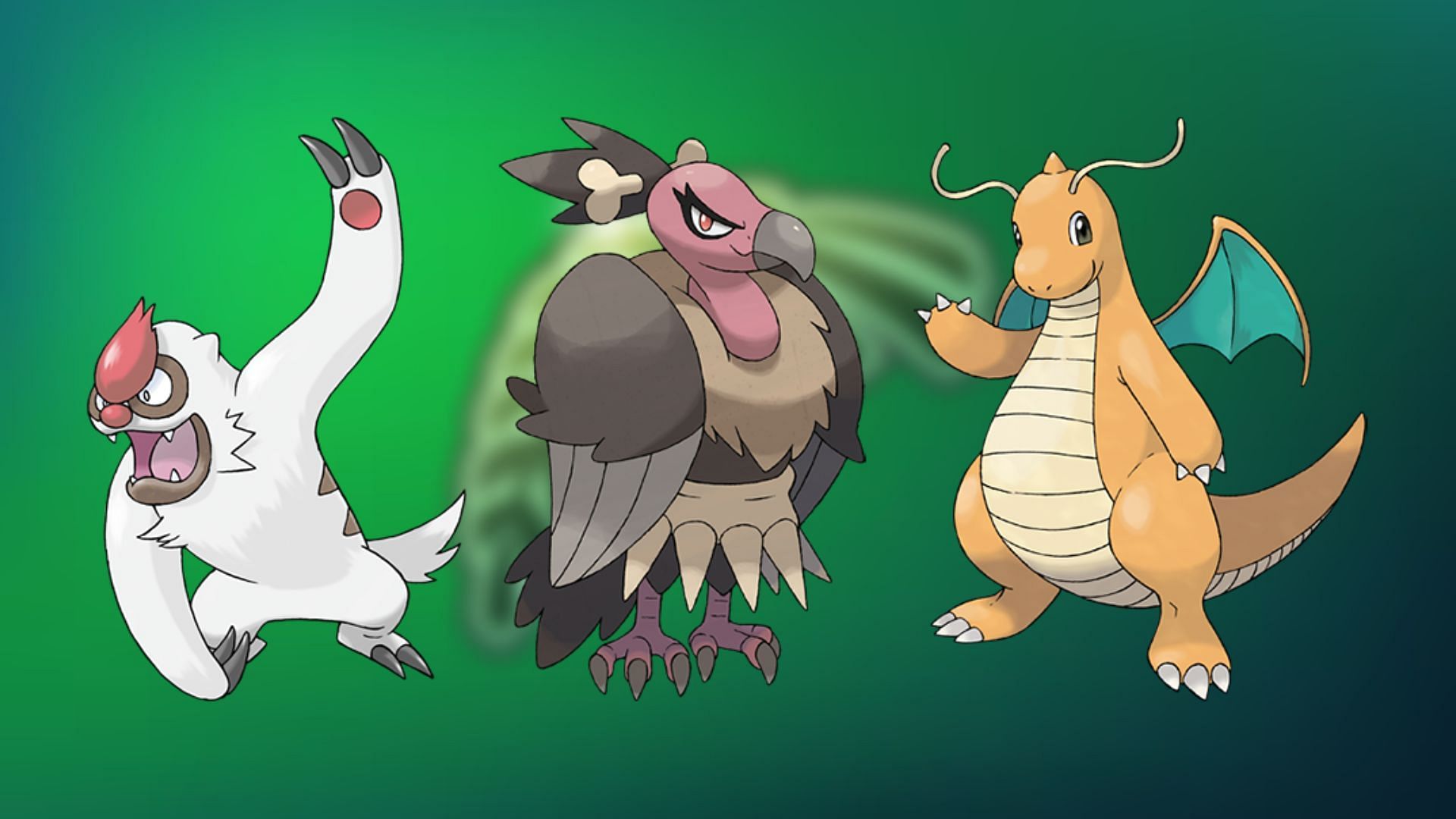 Vigoroth, Mandibuzz, and Shadow Dragonite (Image via TPC)