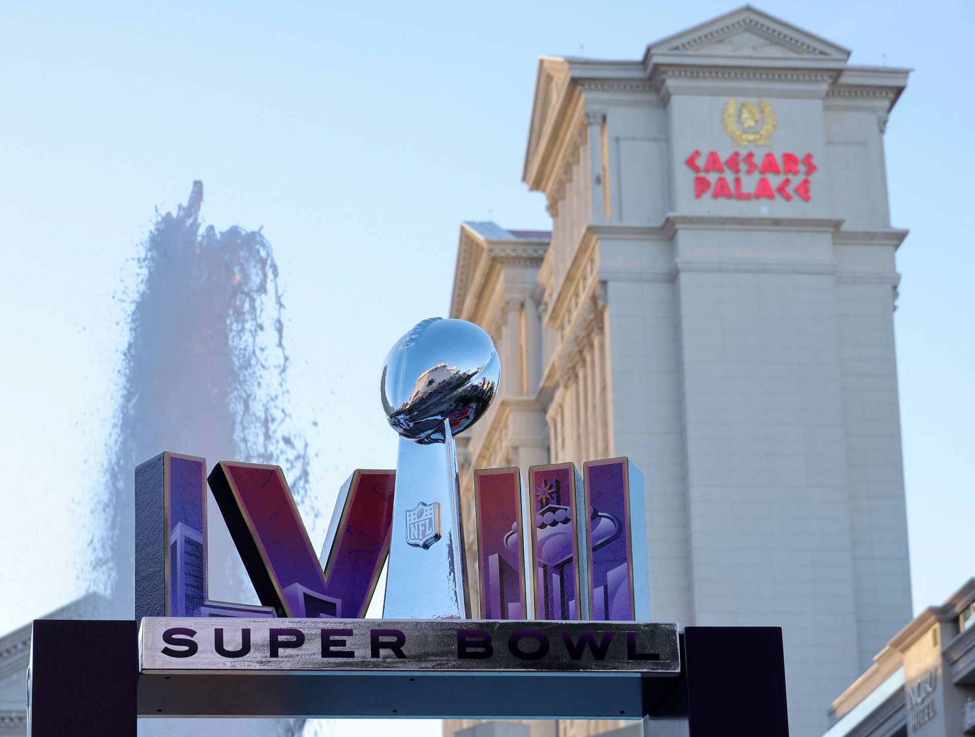 The Lombardi Trophy during the Super Bowl LVIII - Previews