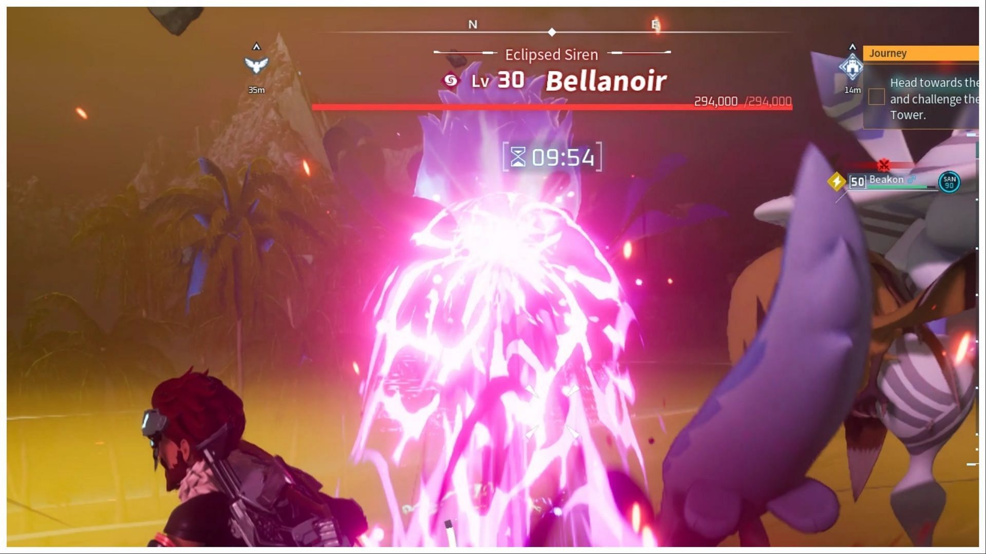 Bellanoir using Dark Laser (Image via Pocketpair, Inc.)