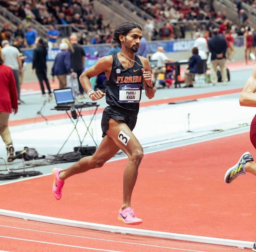 Who is Parvej Khan, the first Indian Athlete to compete at NCAA Indoor Championships? (Image Credits: Parvej Khan/Instagram)