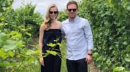 Eoin Morgan with his wife