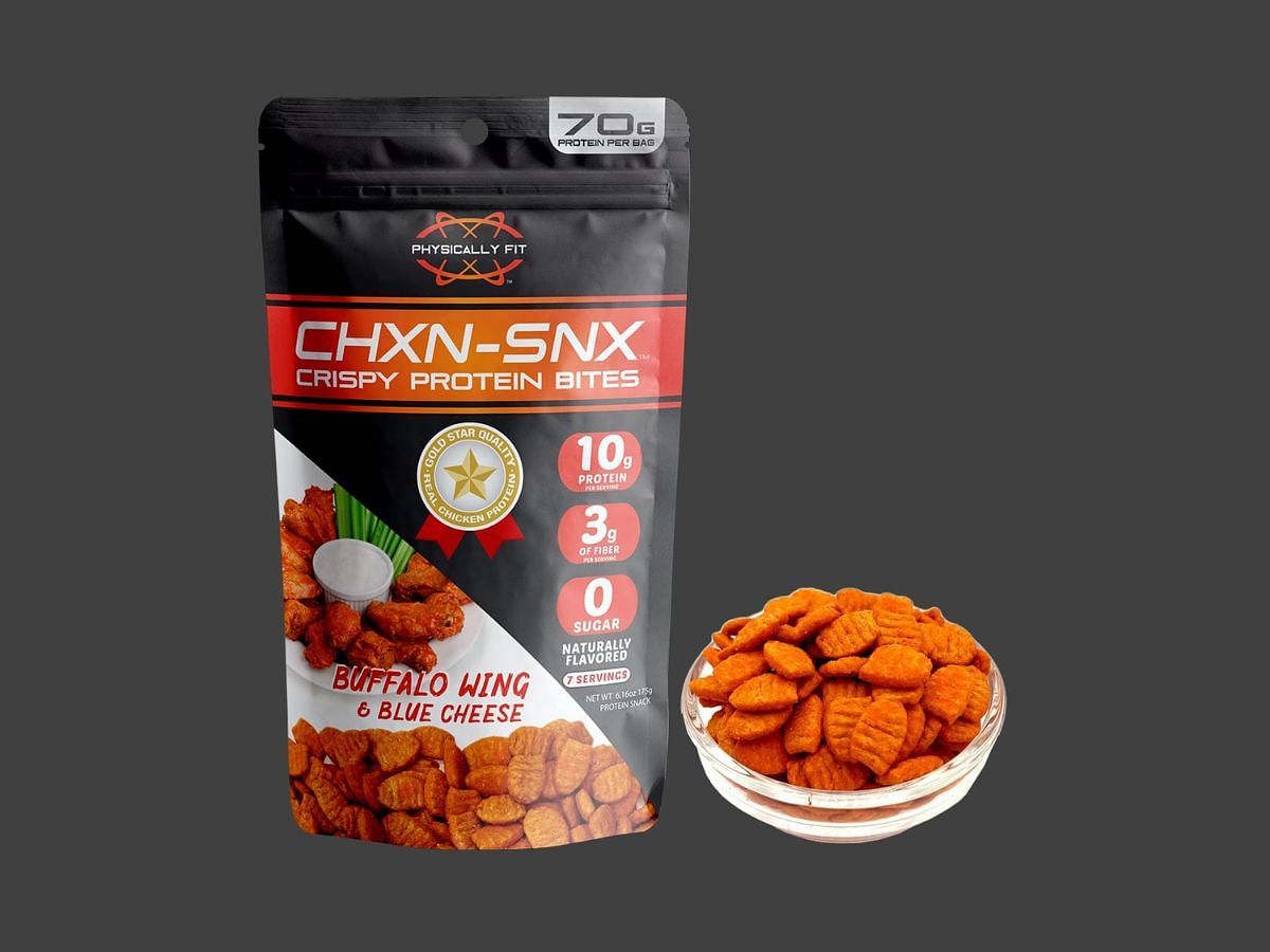 Kurt Angle&#039;s Physically FIT CHXN-SNX&trade; Buffalo Wing &amp; Blue Cheese (Image via Physically FIT)