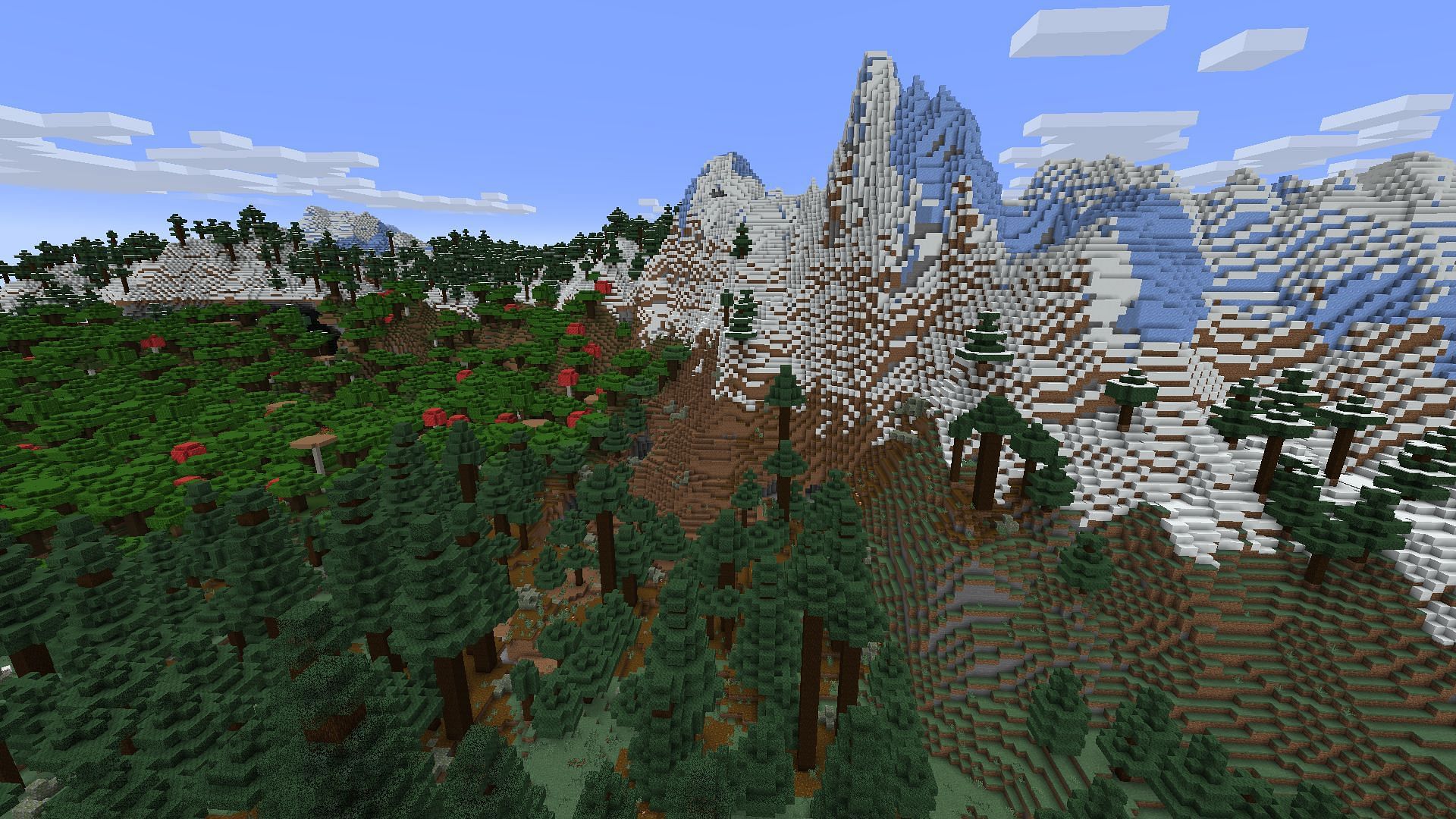 One of the prettiest spots of this mountain range (Image via Mojang)