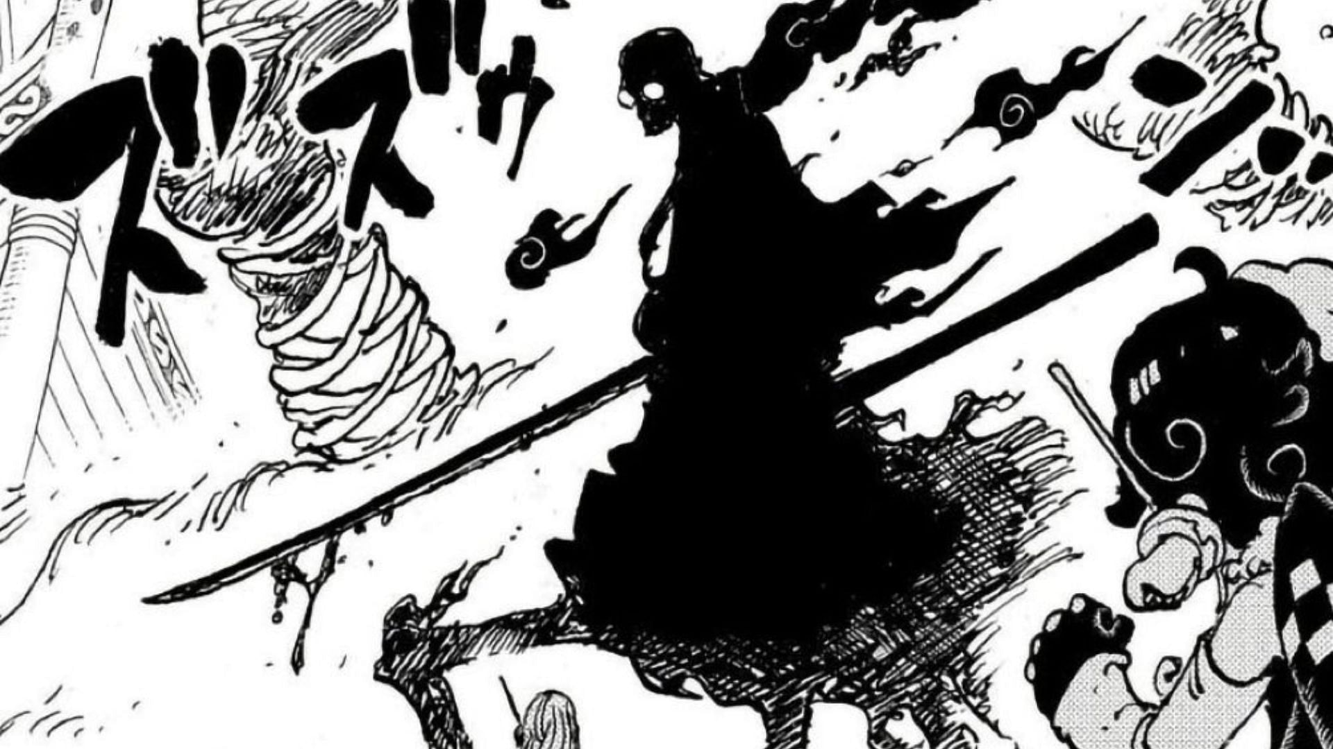 Saint Nusjuro makes a surprising entry in One Piece chapter 1112 (Image via Shueisha)